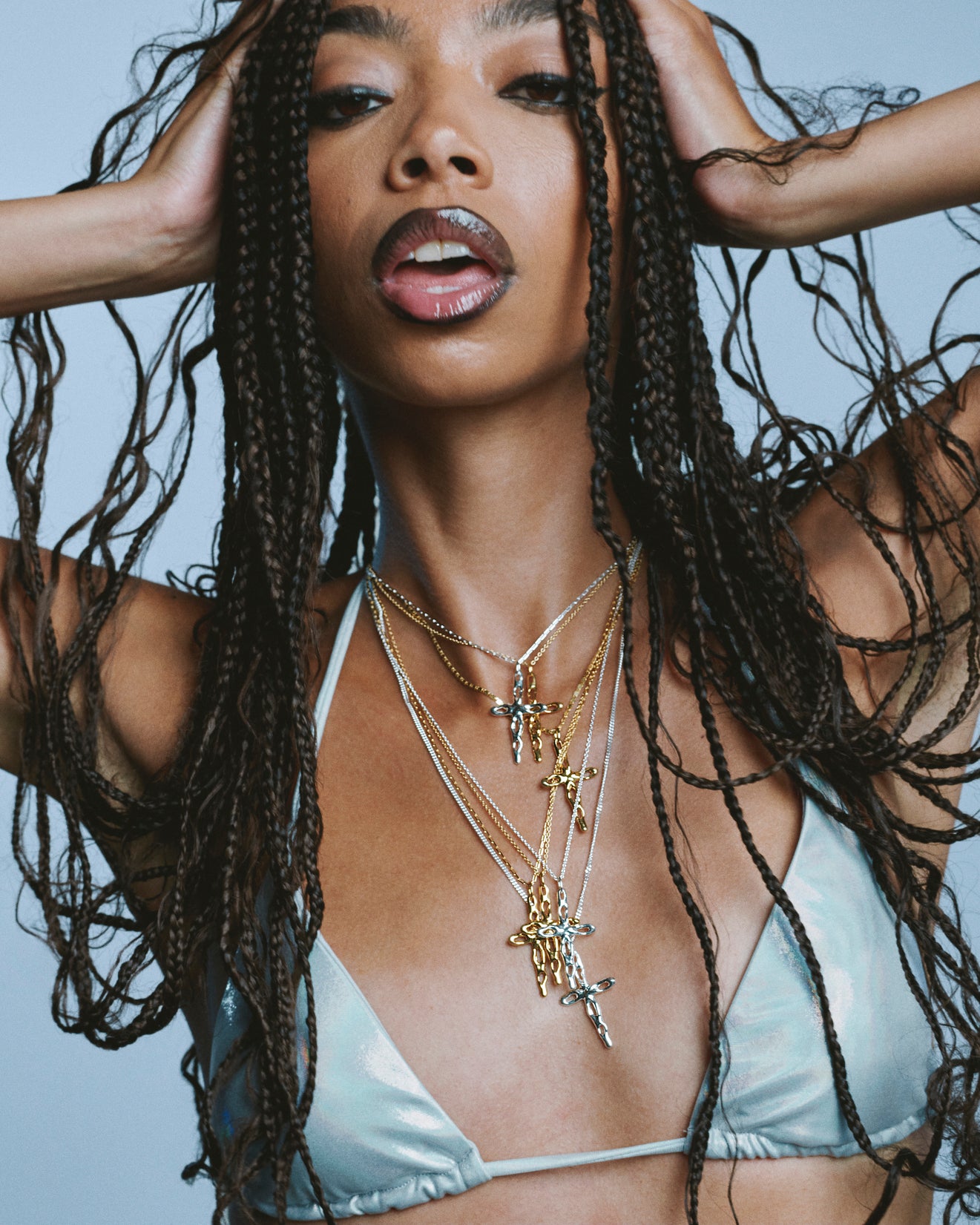 Mary Cross vedhæng - forgyldt